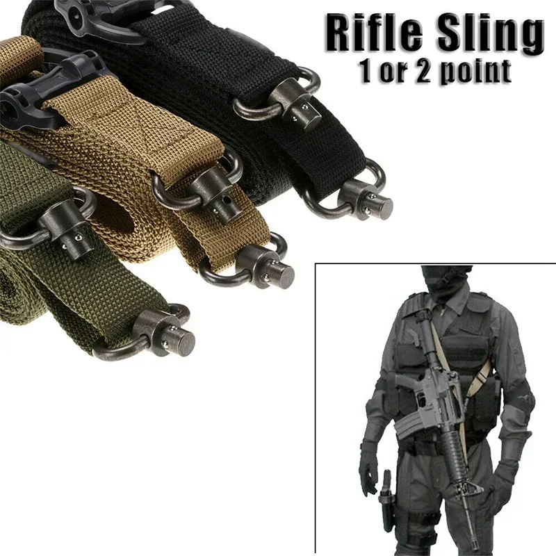 Tactical Sling 2 Point Quick Adjust Rifle - 1 unidad de correa táctica ajustable