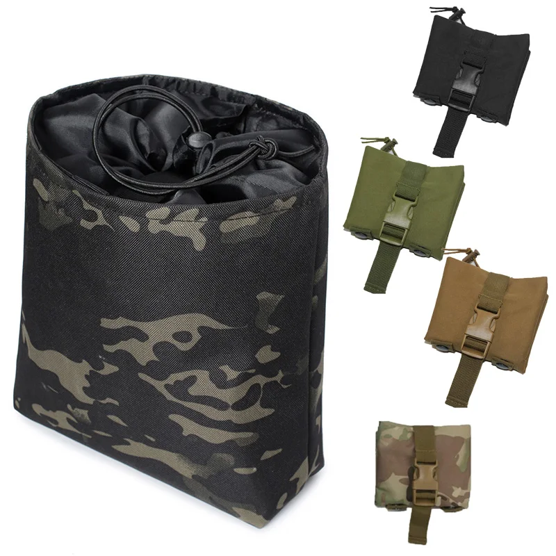 Tactical Dump Pouch Foldable Drop Bag - Molle-Bolsa de descarga táctica plegable, funda
