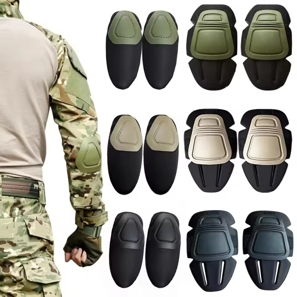 Combat Knee Pads Elbow Pads Set Military - Juego de Rodilleras y Coderas Tácticas,