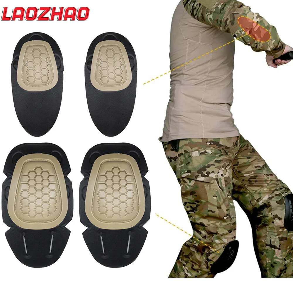 Combat Knee Pads Elbow Pads Set Military - 4 unids/set militar táctico rodilla coderas