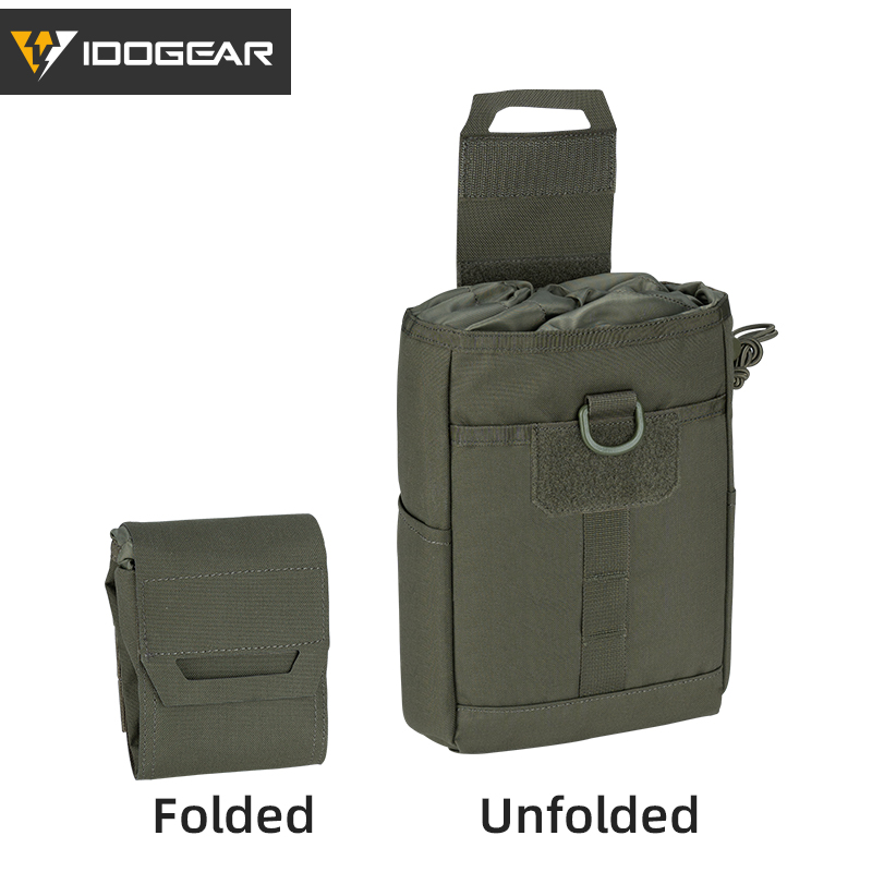 Tactical Dump Pouch Foldable Drop Bag - IDOGEAR bolsa de descarga táctica MOLLE