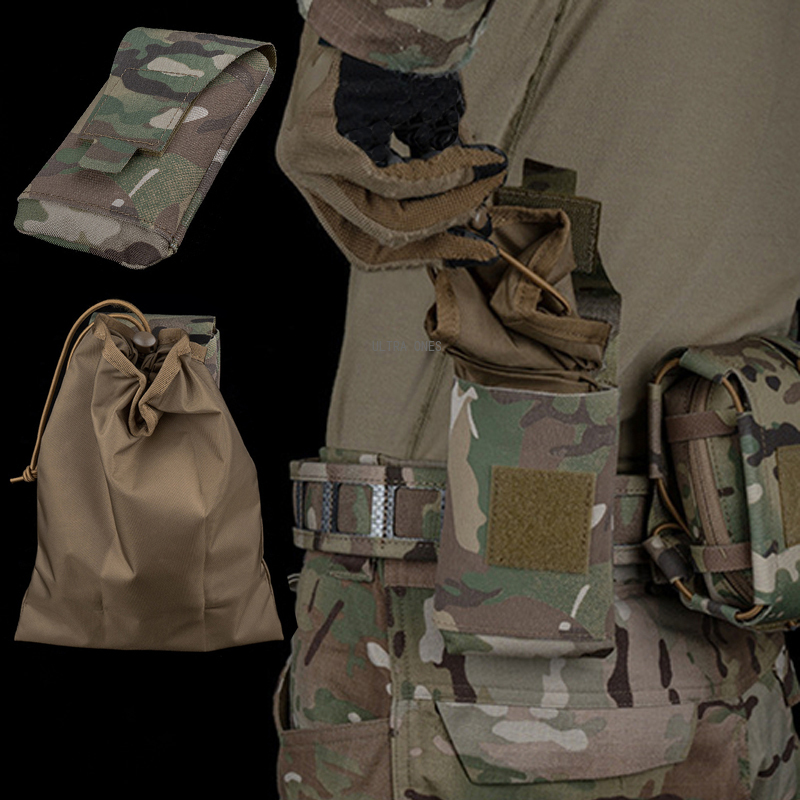 Tactical Dump Pouch Foldable Drop Bag - Riñoneras para caza al aire libre,