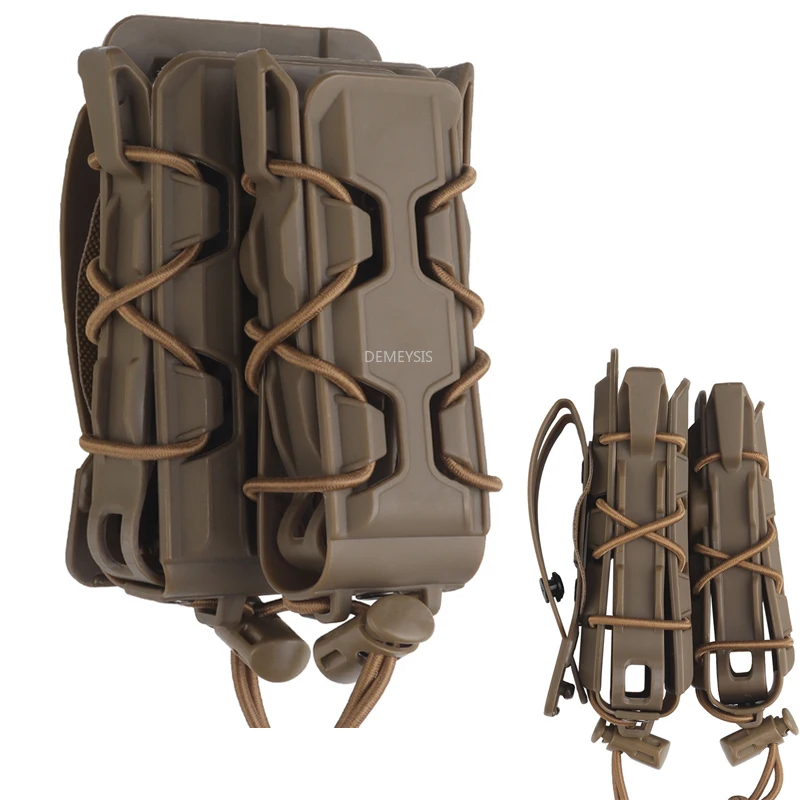 Molle Mag Pouch Double Magazine 5.56 9Mm - Táctico 5,56 9mm Molle pistola Mag