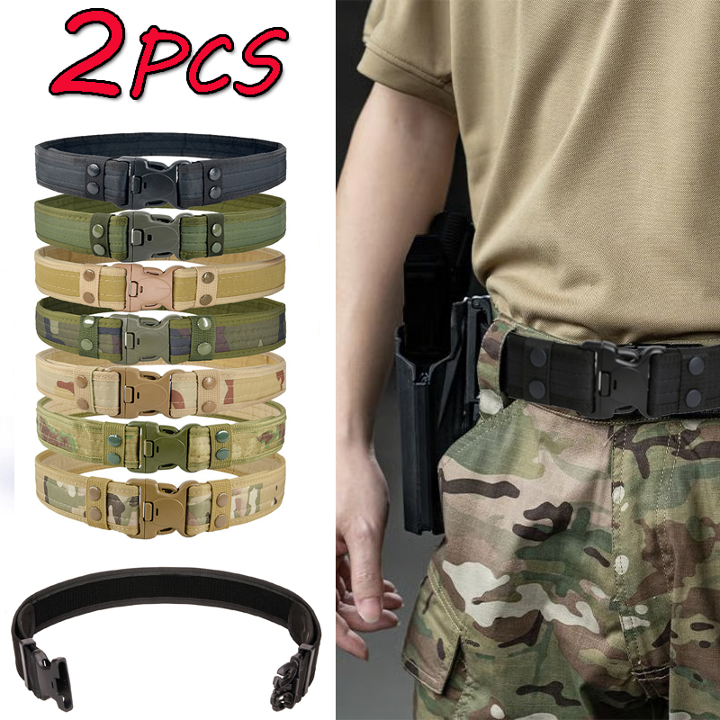Cinturón táctico de camuflaje  - Tactical Combat Belt Quick Release Buckle reseña y precio