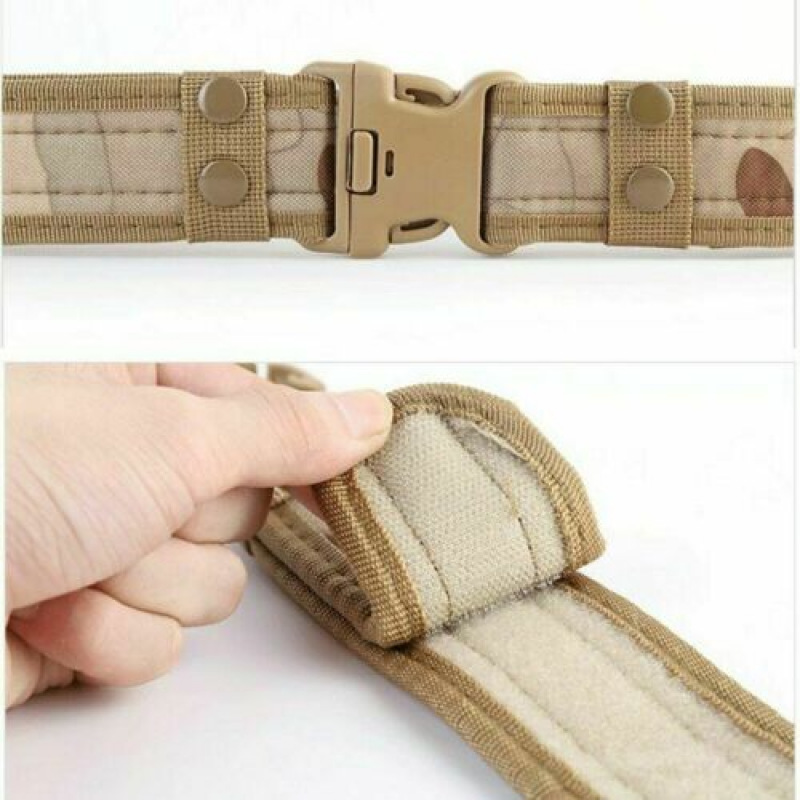 Cinturón táctico de camuflaje  - Tactical Combat Belt Quick Release Buckle reseña y precio