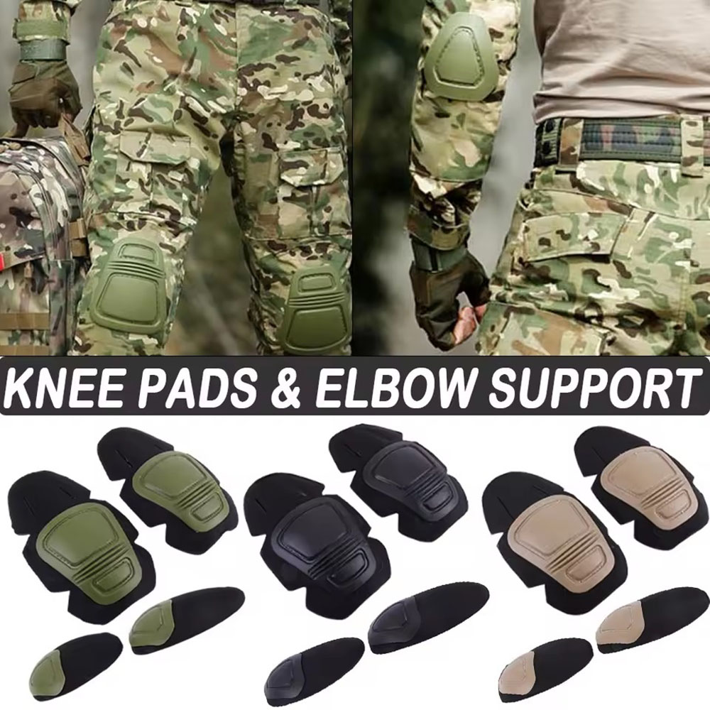 Juego de Rodilleras y Coderas  - Combat Knee Pads Elbow Pads Set Military reseña y precio