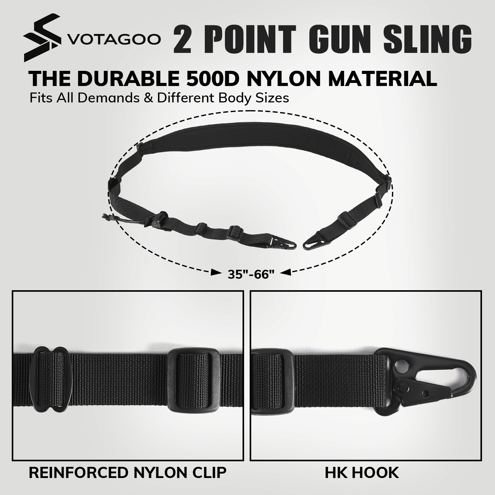 Correa Táctica VOTAGOO de 2 Pu - Tactical Sling 2 Point Quick Adjust Rifle reseña y precio