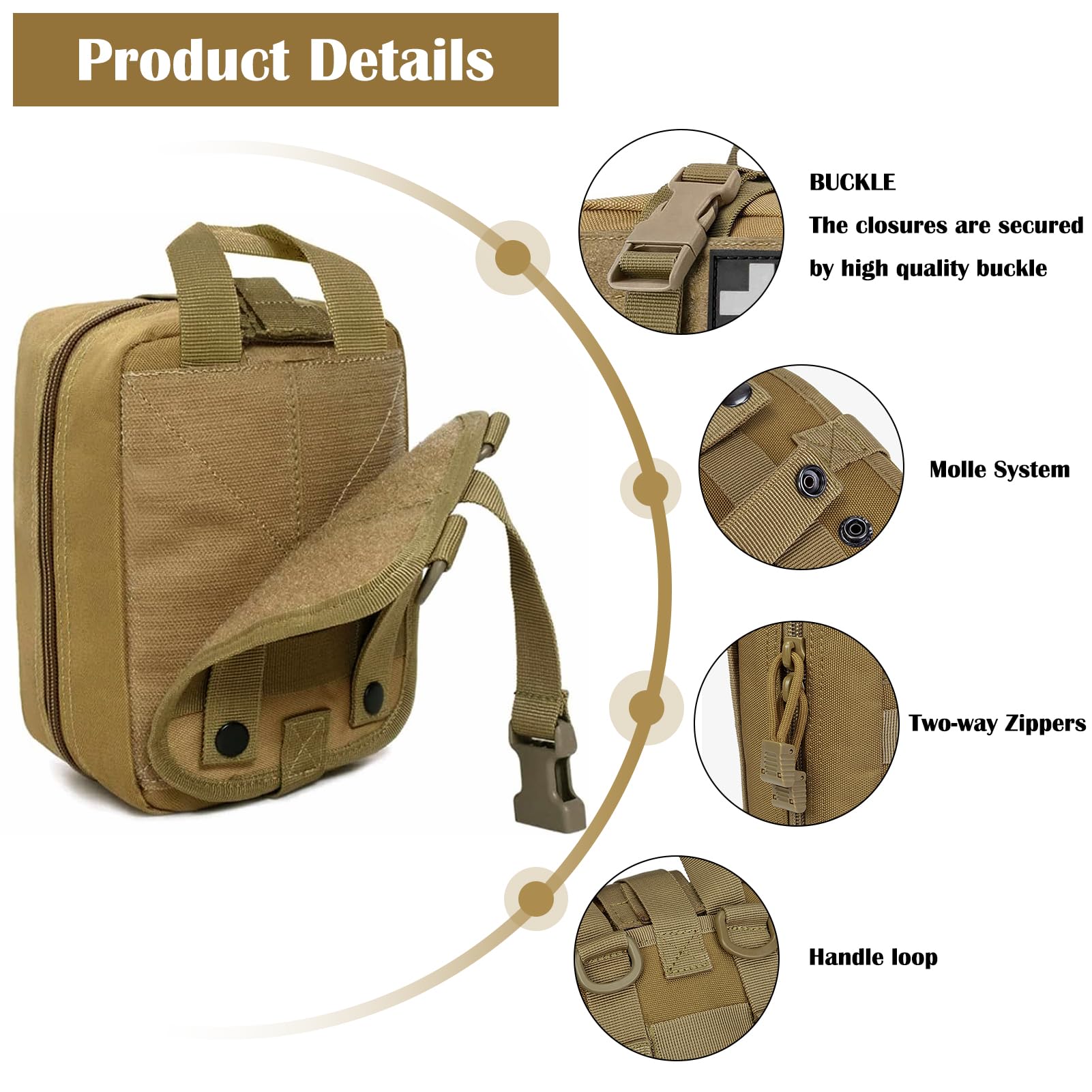 Bolsa de primeros auxilios vac - Tactical Med Kit Pouch Ifak Rip Away reseña y precio