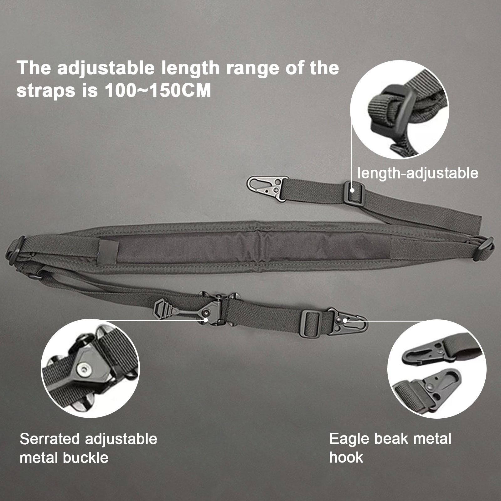 Correa táctica de 2 puntos par - Tactical Sling 2 Point Quick Adjust Rifle reseña y precio