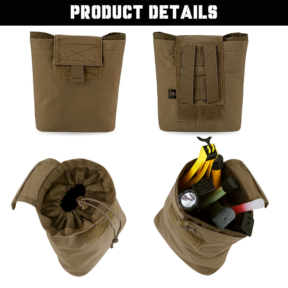 KRYDEX-bolsa táctica MOLLE ple - Tactical Dump Pouch Foldable Drop Bag reseña y precio