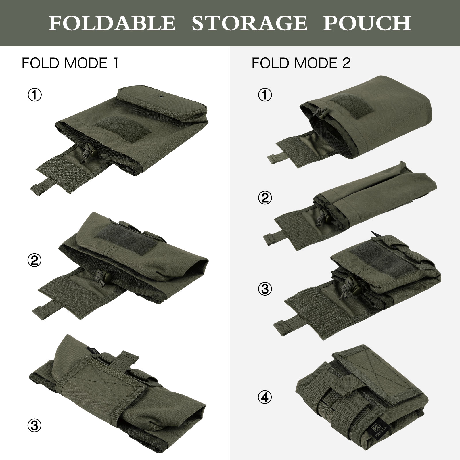 KRYDEX-bolsa táctica MOLLE ple - Tactical Dump Pouch Foldable Drop Bag reseña y precio