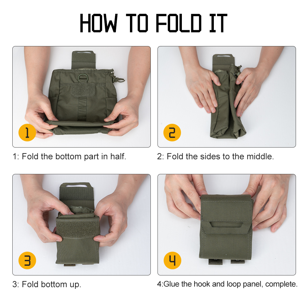IDOGEAR bolsa de descarga táct - Tactical Dump Pouch Foldable Drop Bag reseña y precio
