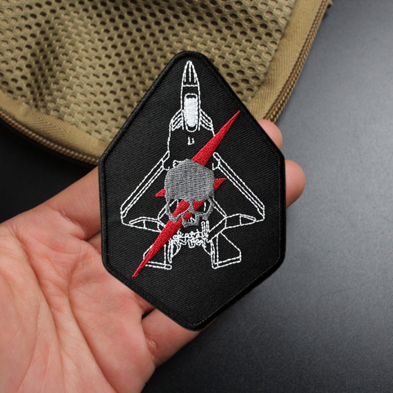 Parche de calavera bordado en  - Patch Morale Tactical Military Hook Loop reseña y precio