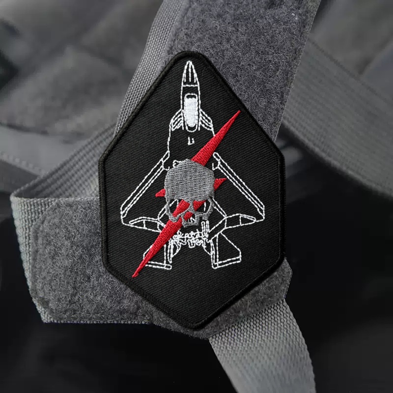 Parche de calavera bordado en  - Patch Morale Tactical Military Hook Loop reseña y precio