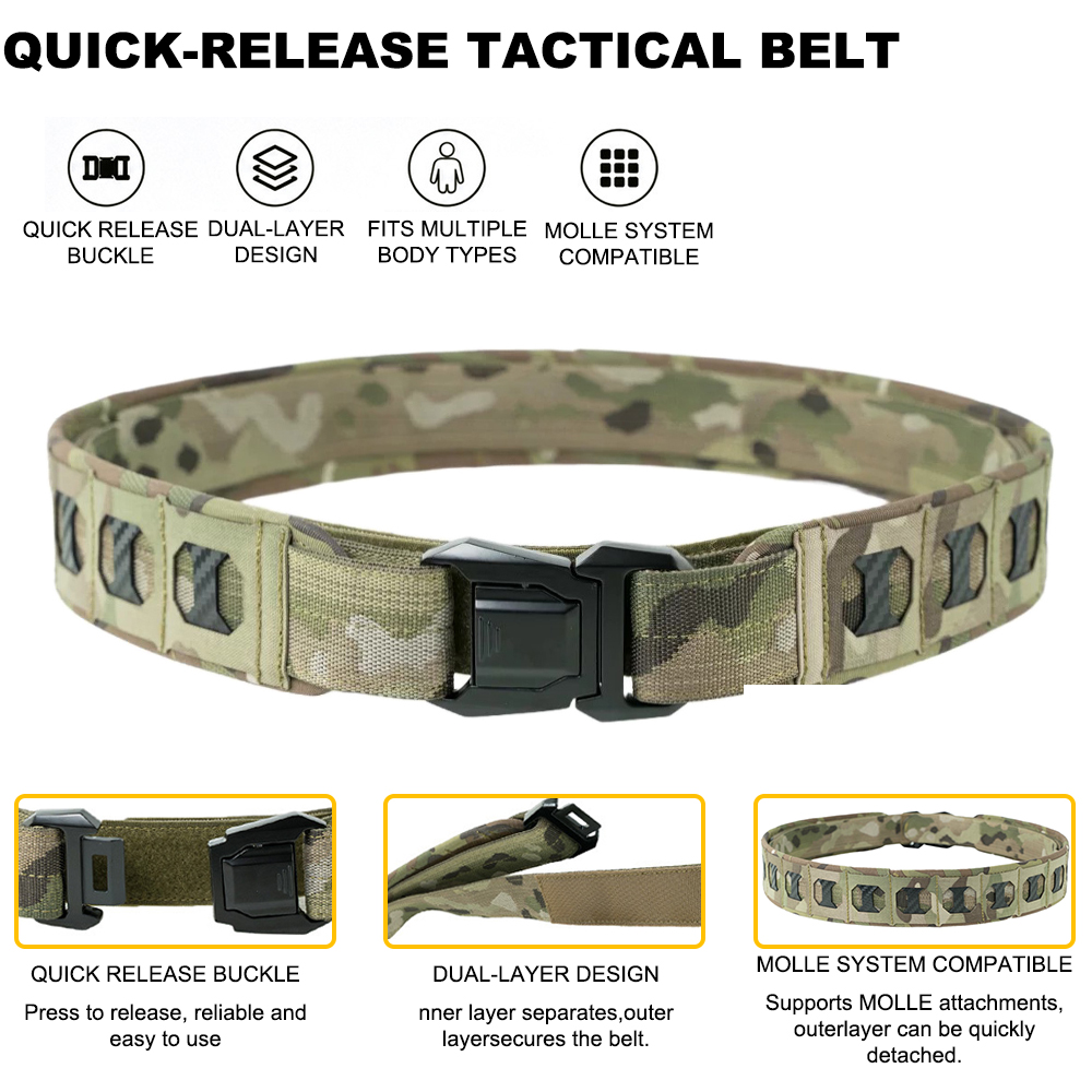 Cinturón táctico de 2 pulgadas - Tactical Combat Belt Quick Release Buckle reseña y precio